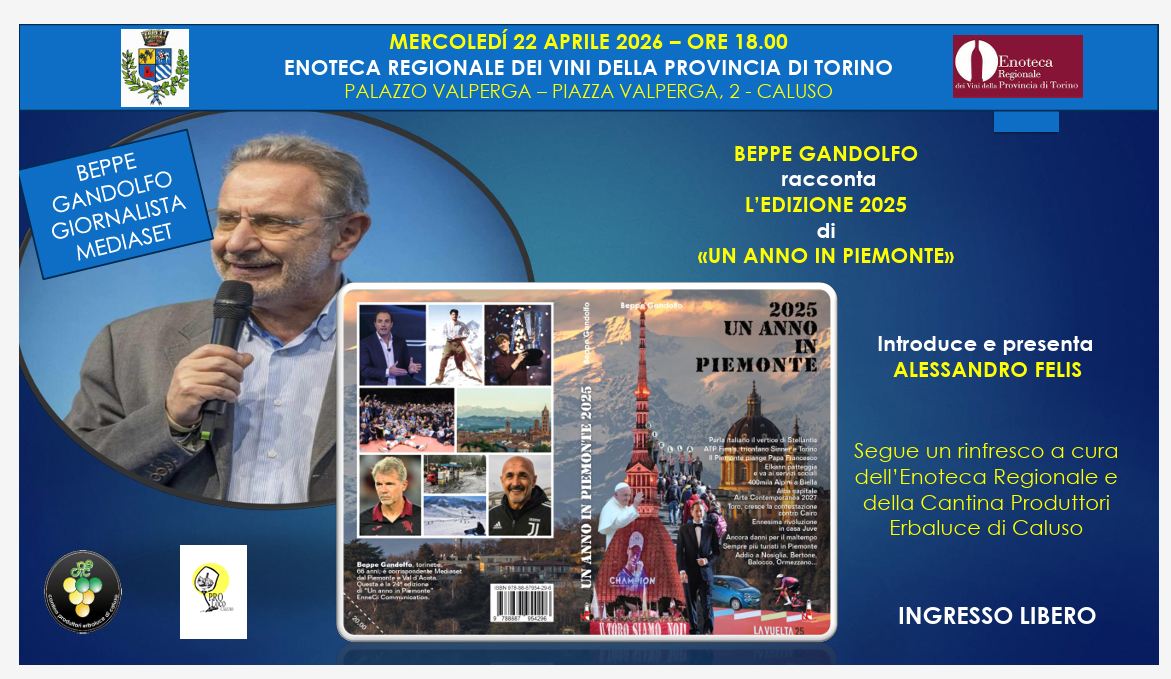 Presentazione del libro "Un anno in Piemonte"