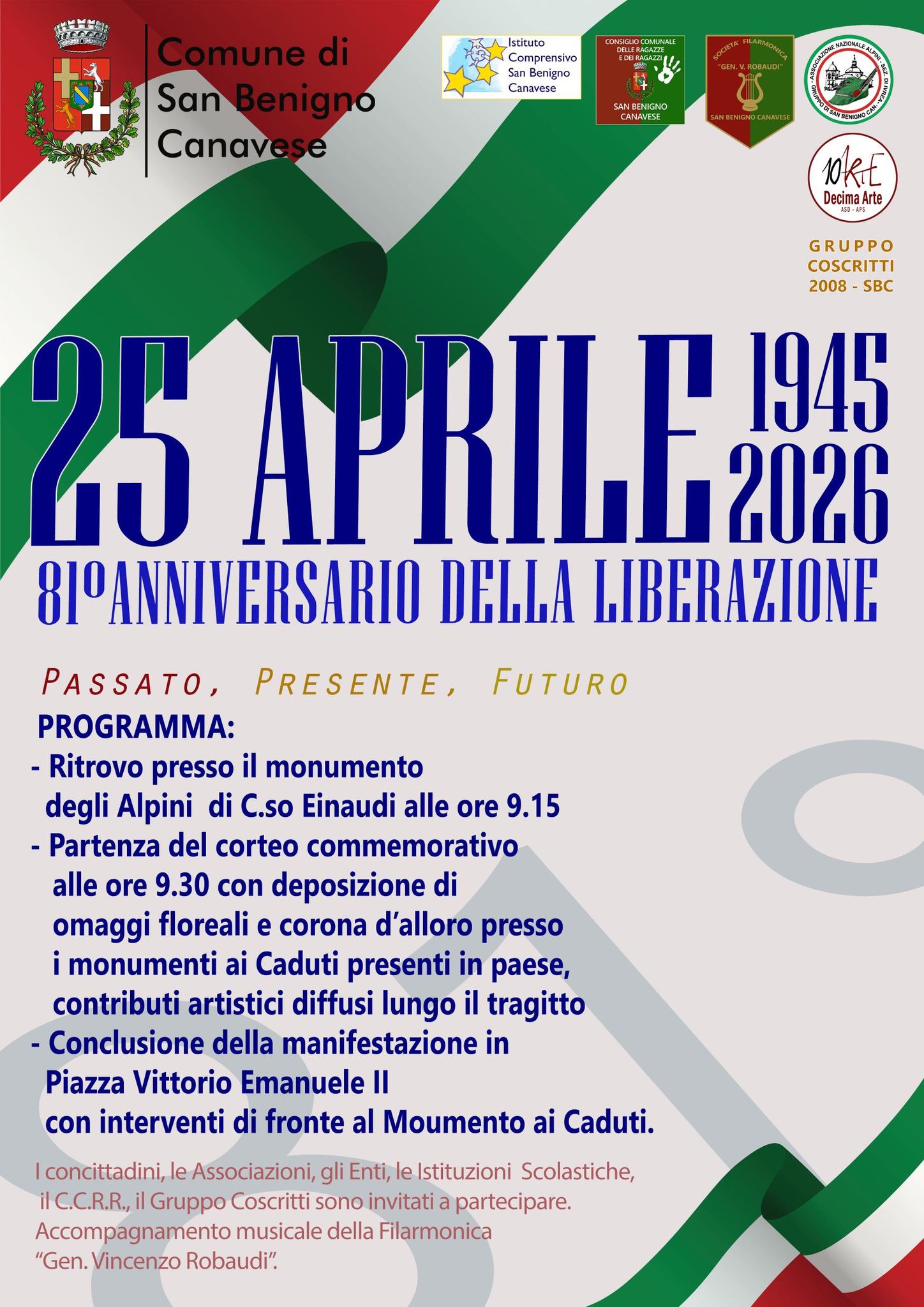 81° Anniversario della Liberazione a San Benigno Canavese