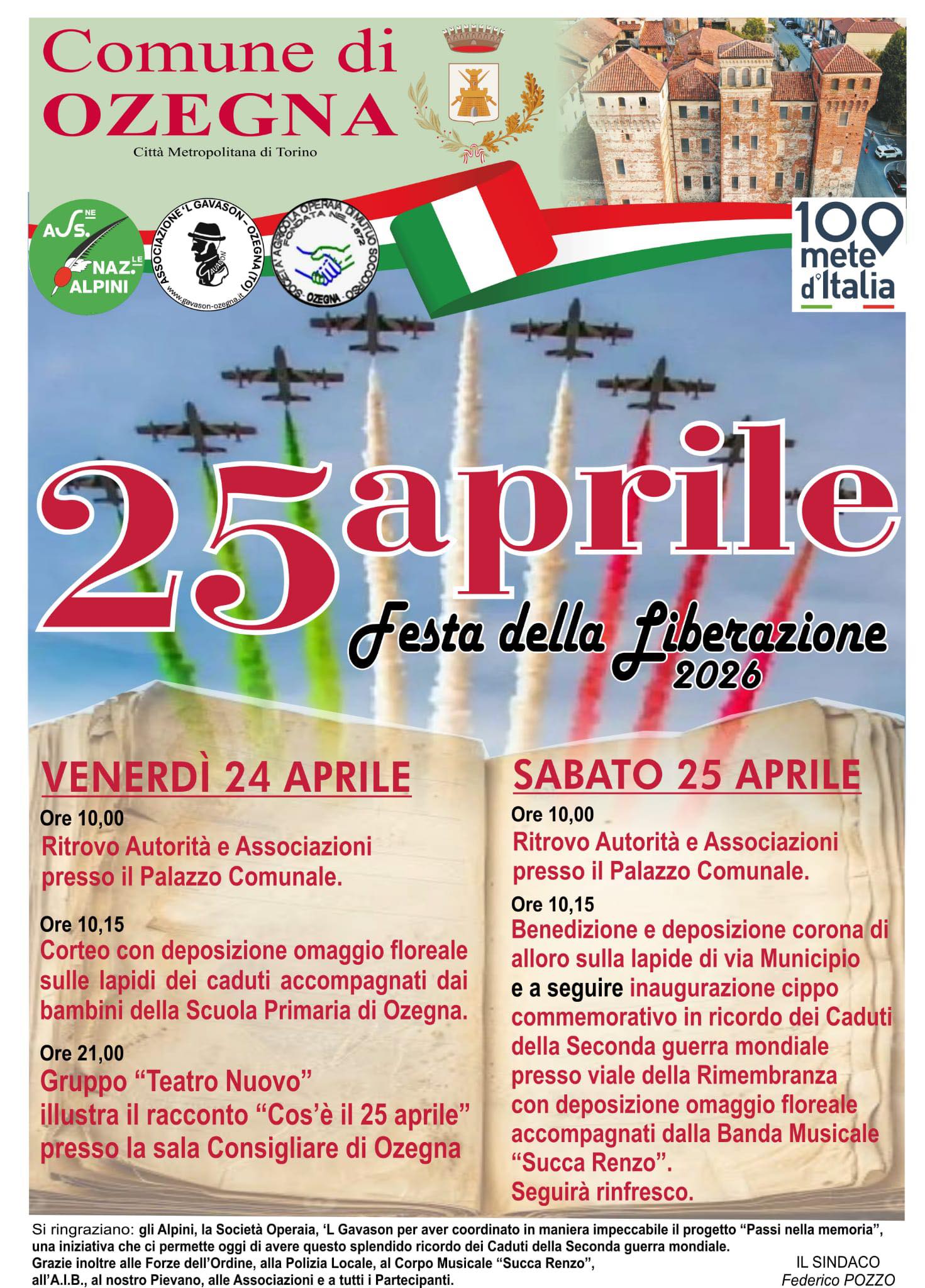 Commemorazione del 25 Aprile a Ozegna