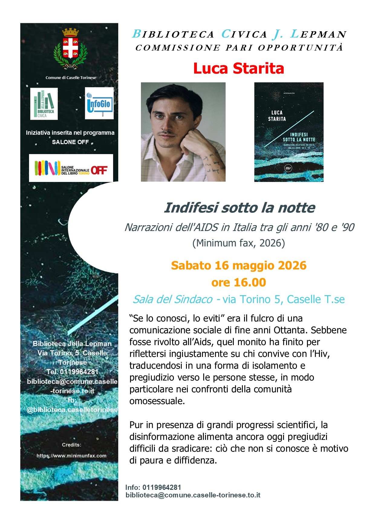 Presentazione del libro 'Indifesi sotto la notte' di Luca Starita