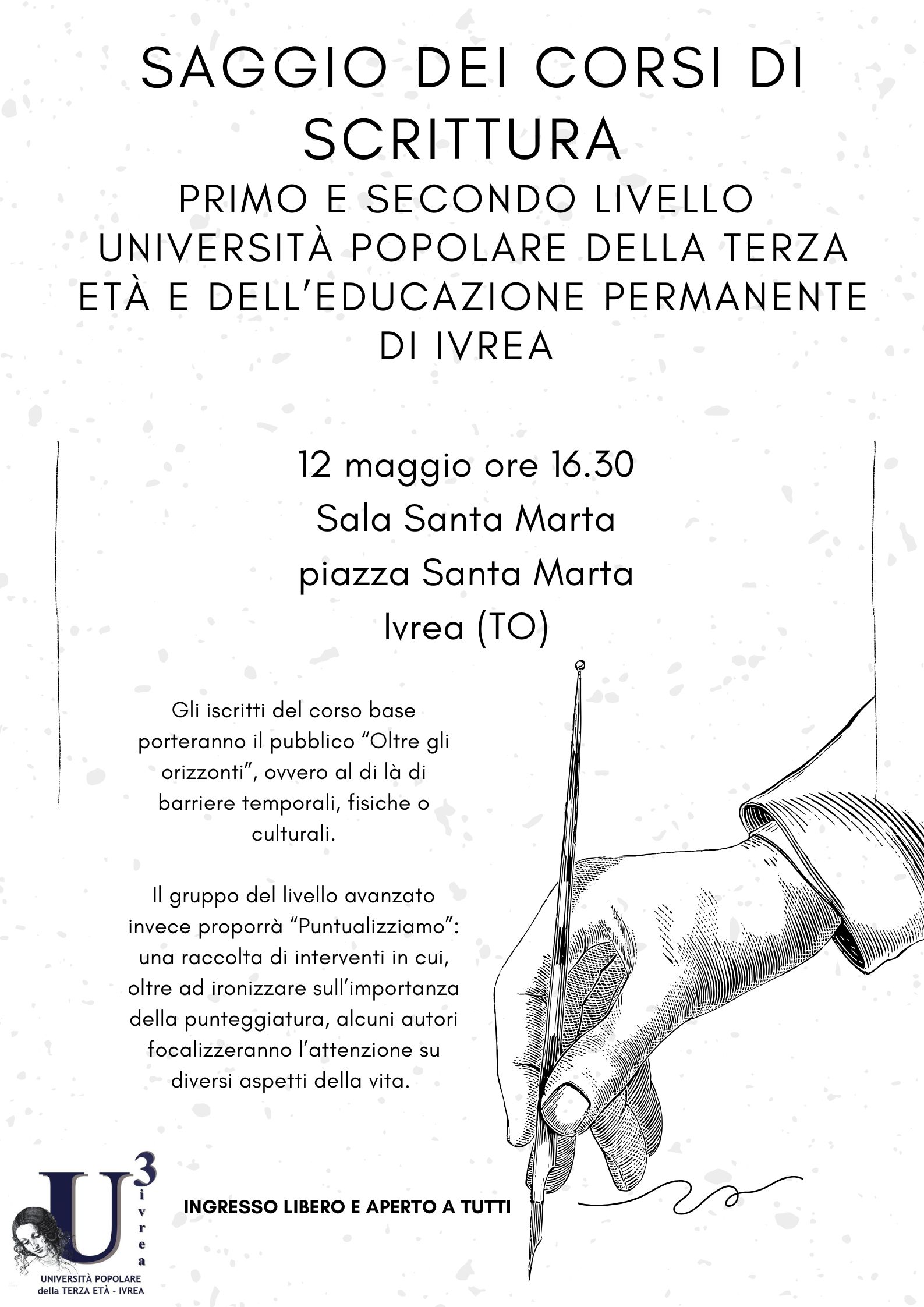 Al via i Saggi di Scrittura a Ivrea
