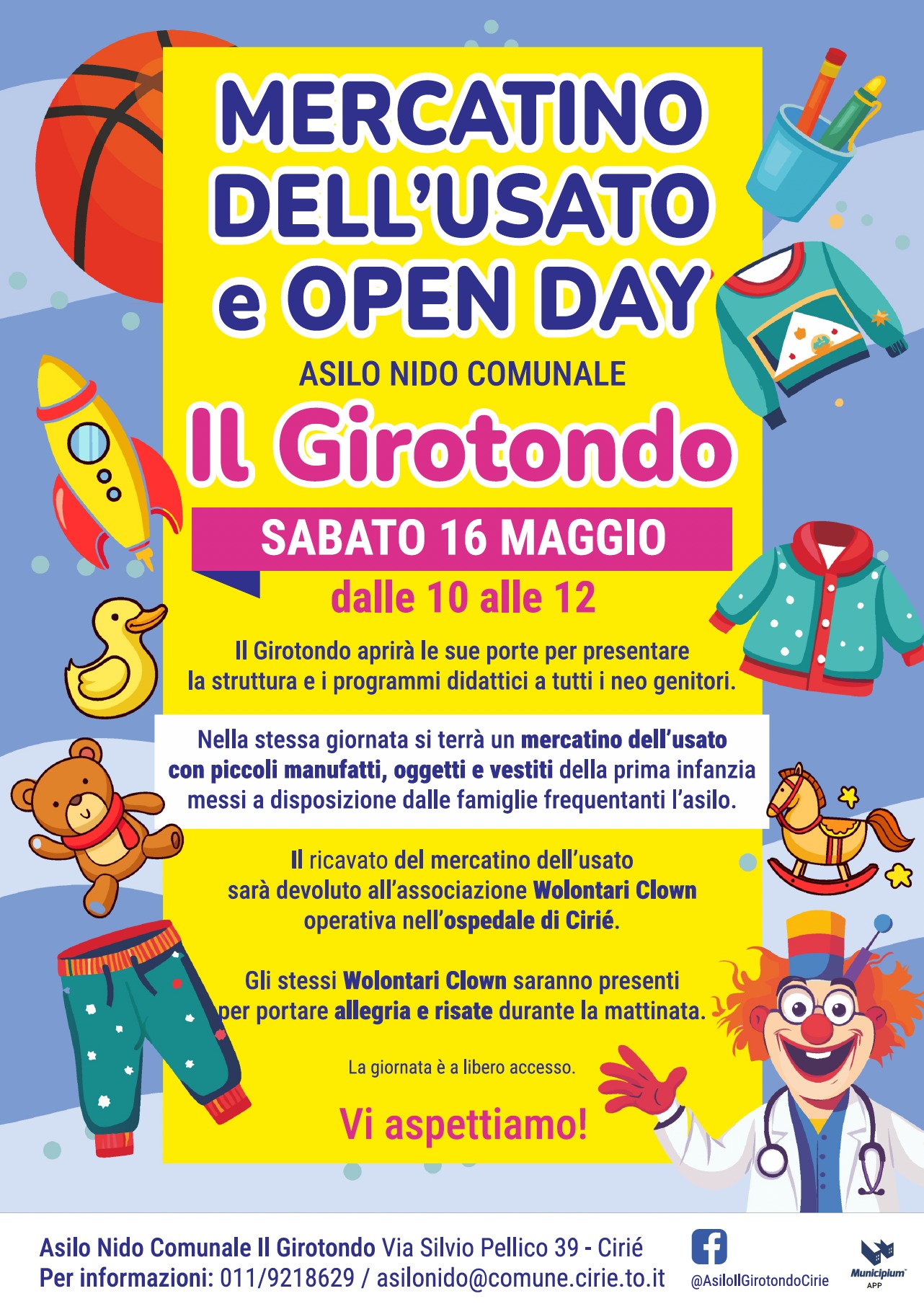 Open Day e Mercatino dell'Usato all'Asilo Nido Il Girotondo