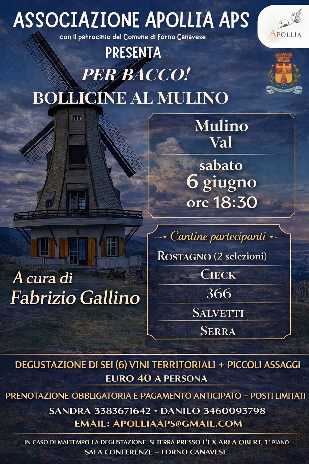 Perbacco bollicine al Mulino Val