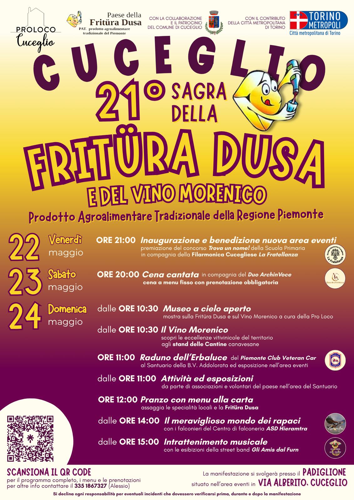 21ª Sagra della Fritüra Dusa e del Vino Morenico