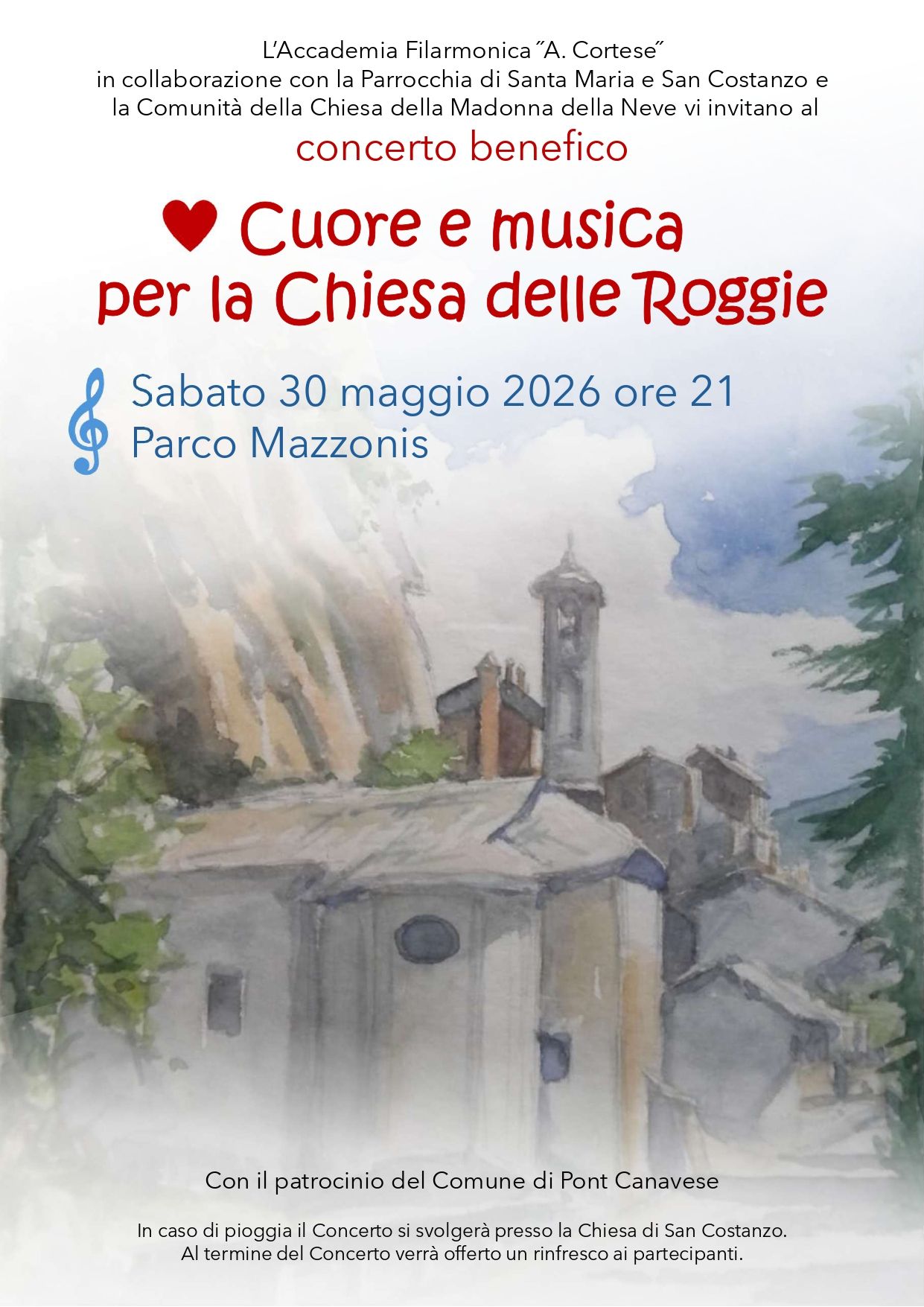Cuore e musica per la Chiesa delle Roggie