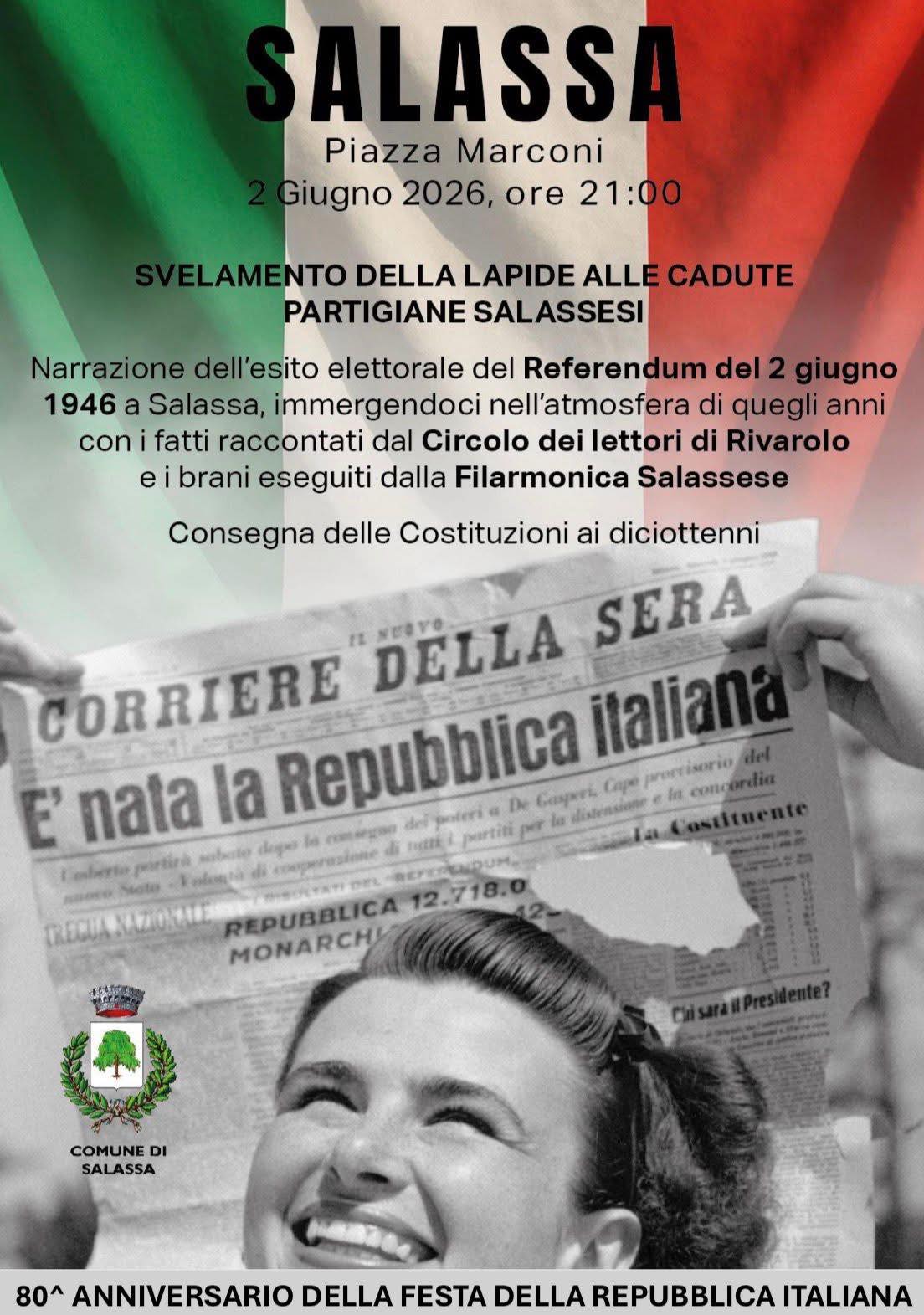 80° Anniversario della Festa della Repubblica Italiana
