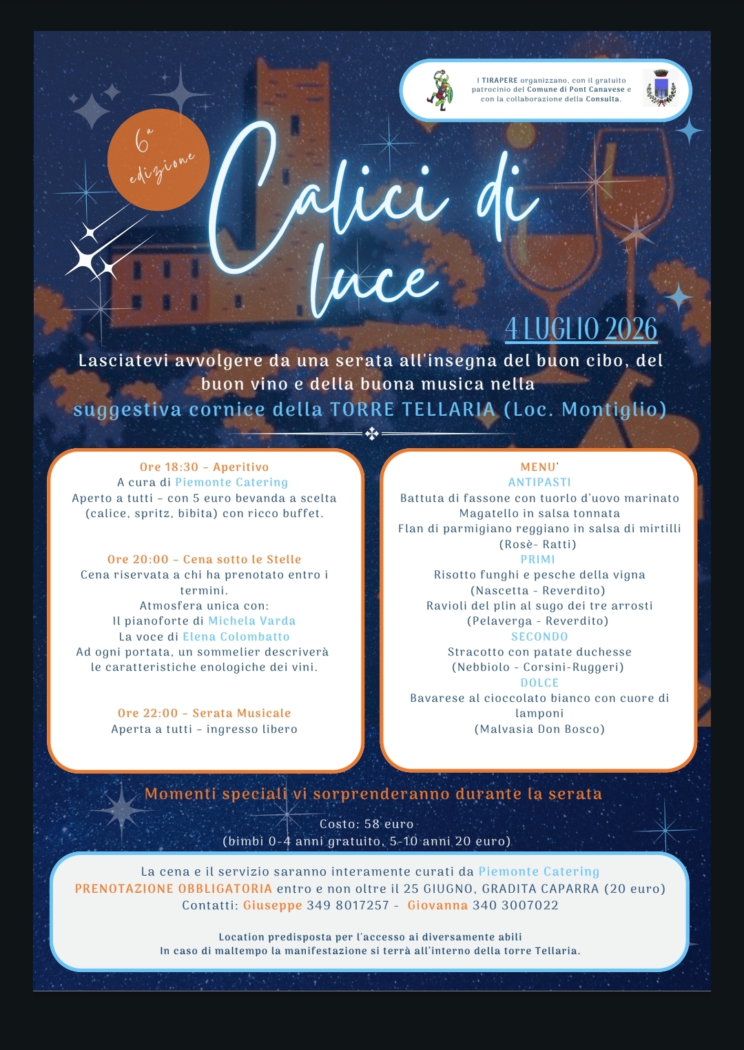 CALICI DI LUCE 2026