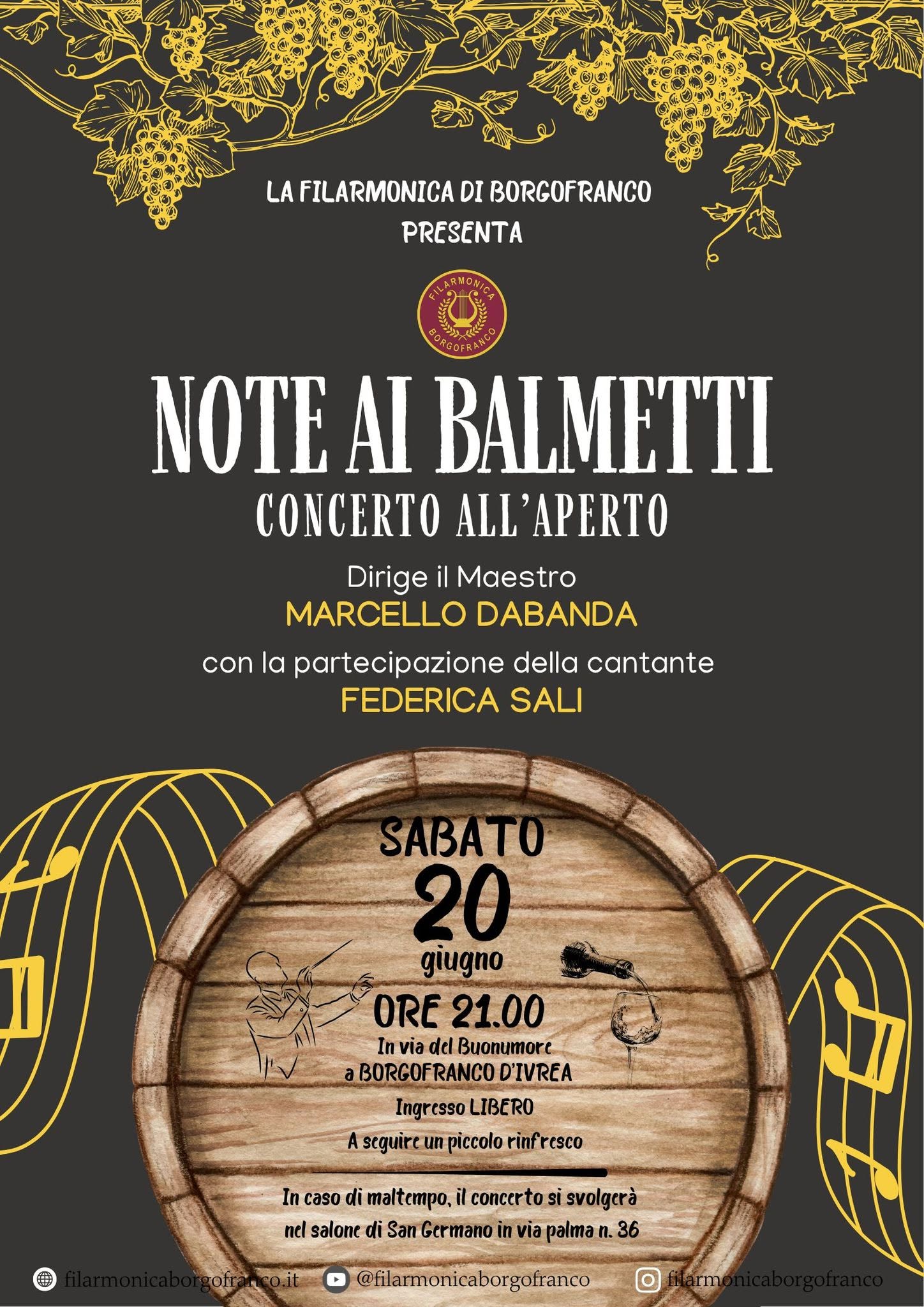 Note ai Balmetti - Concerto all'aperto