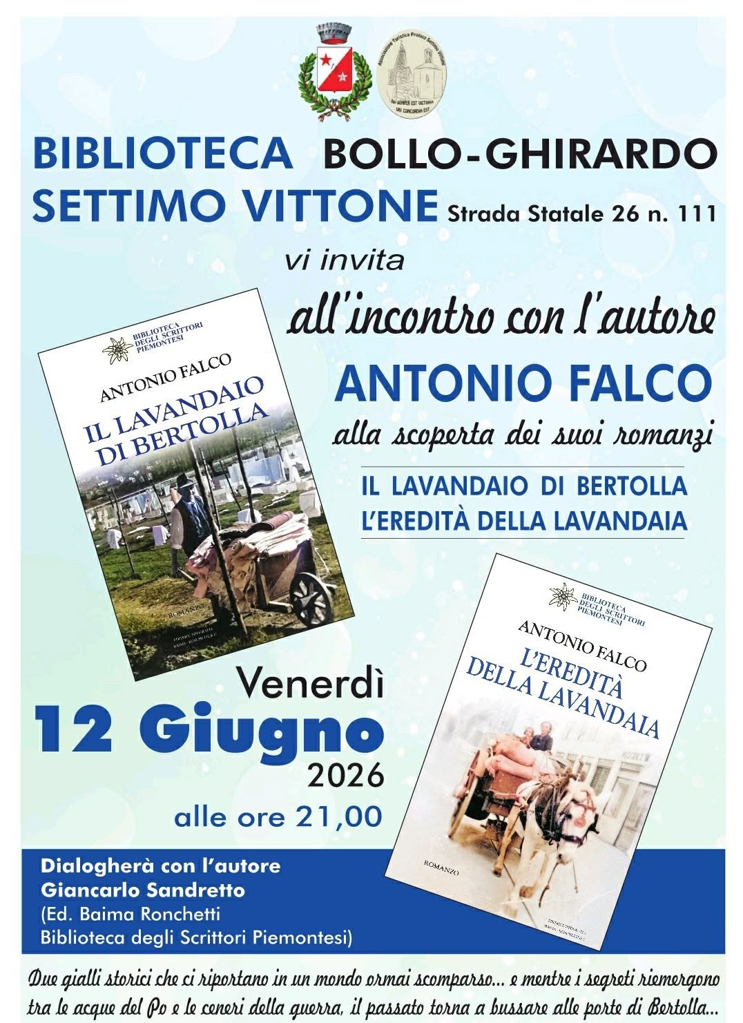 Incontro con l'autore Antonio Falco