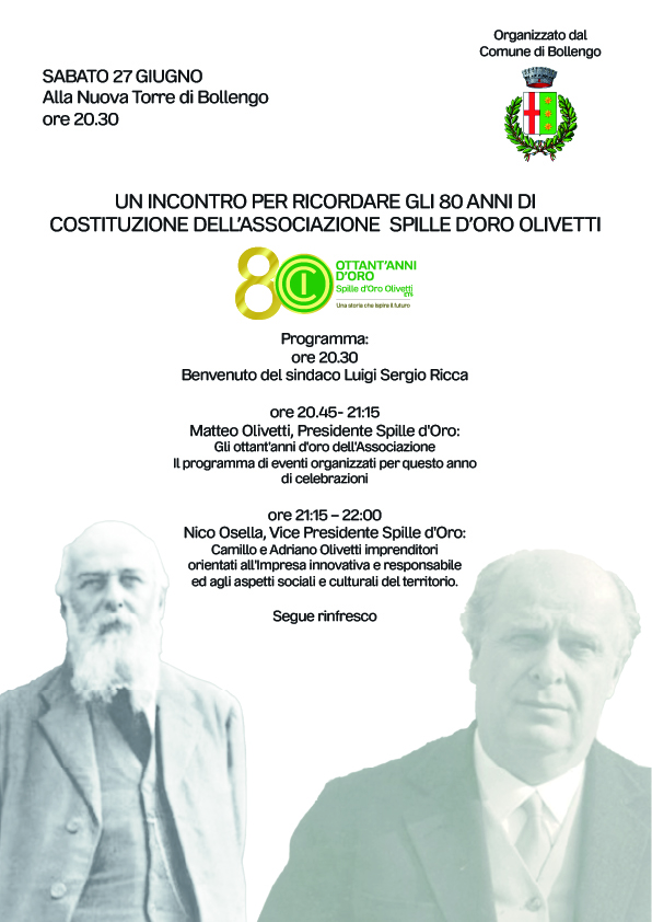 80° Anniversario dell'Associazione Spille D'Oro Olivetti