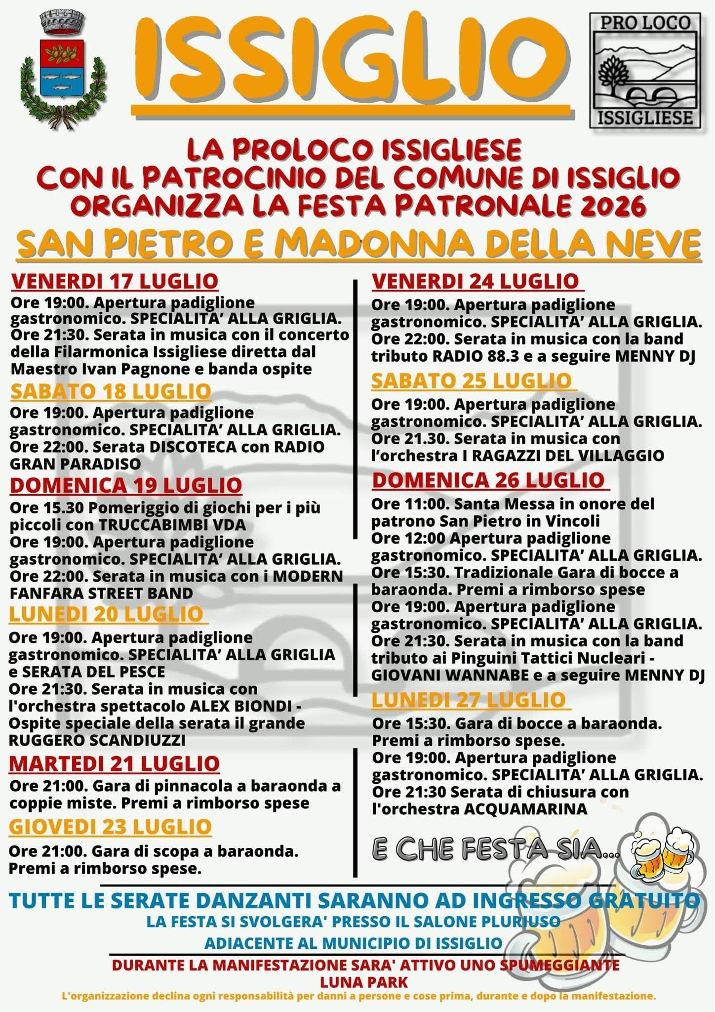 Festa Patronale di San Pietro e Madonna della Neve 2026