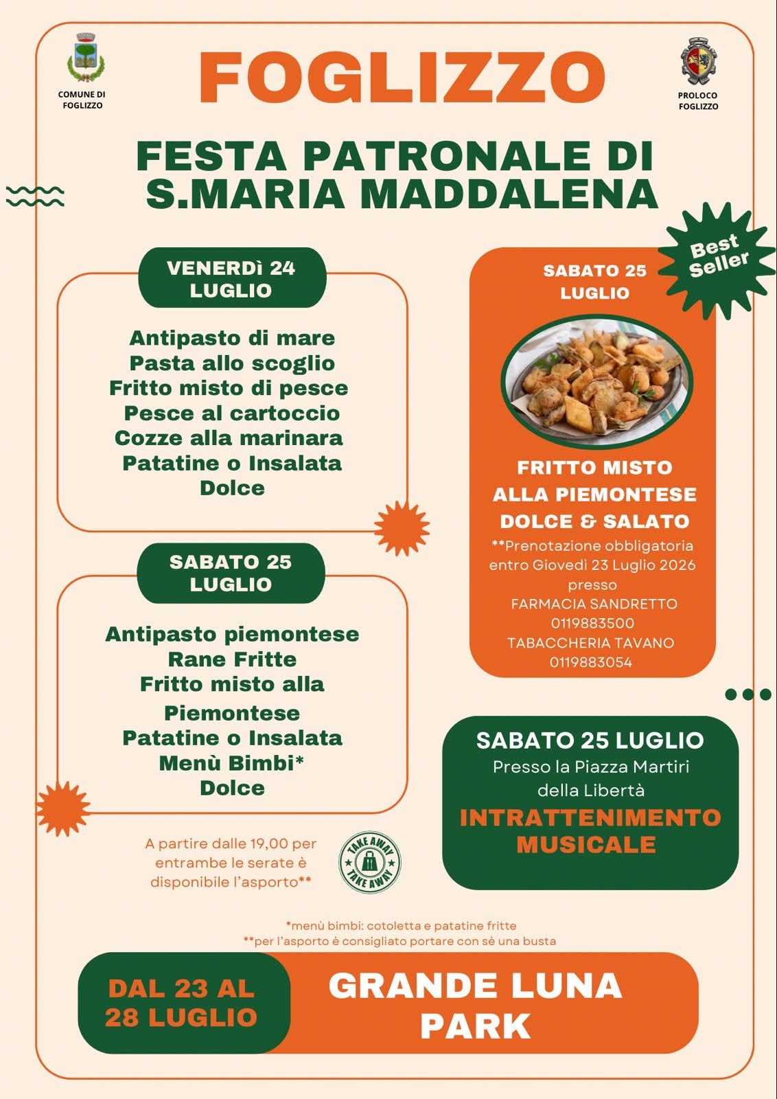 Festa Patronale di Santa Maria Maddalena a Foglizzo