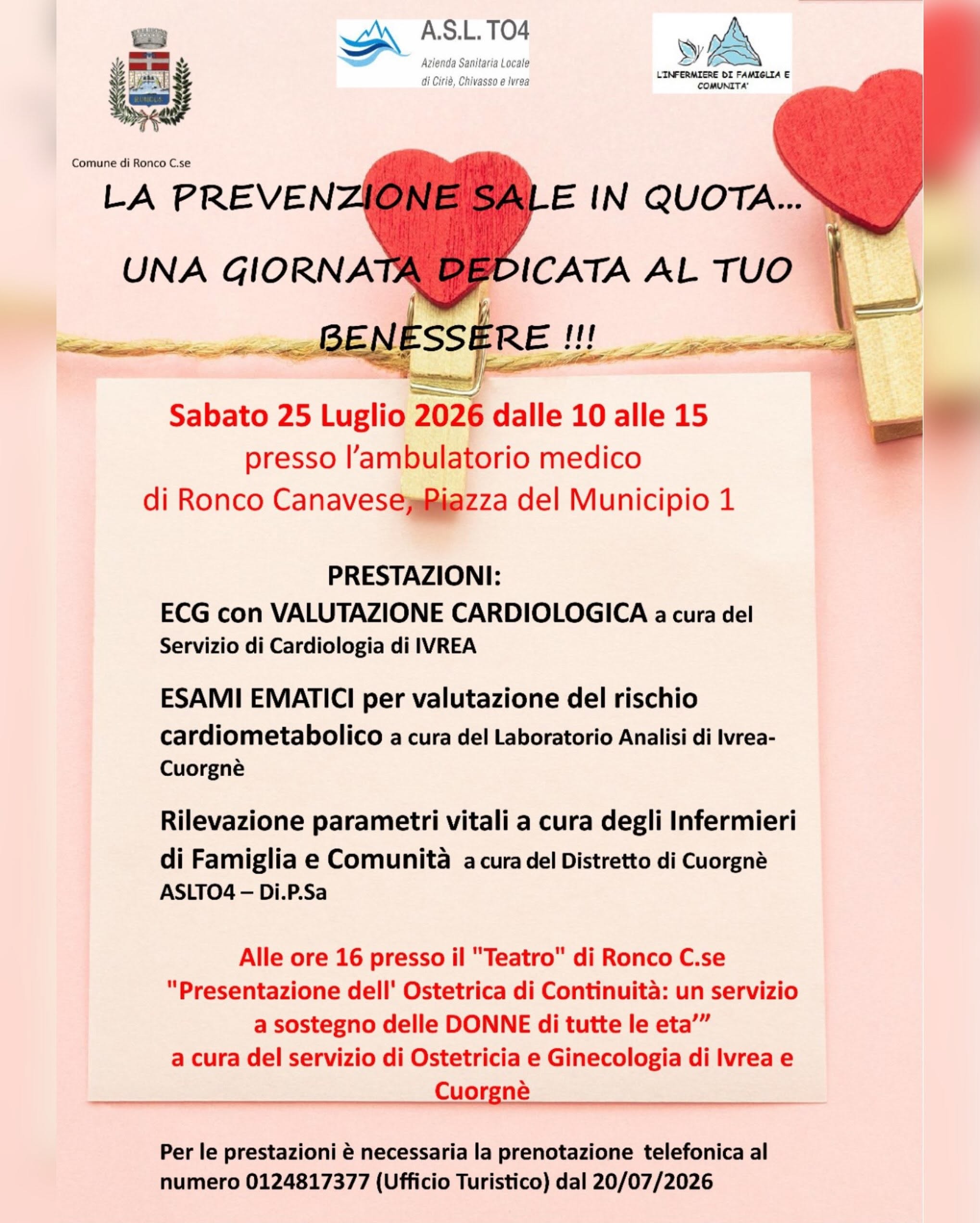 La prevenzione sale in quota: giornata dedicata al benessere