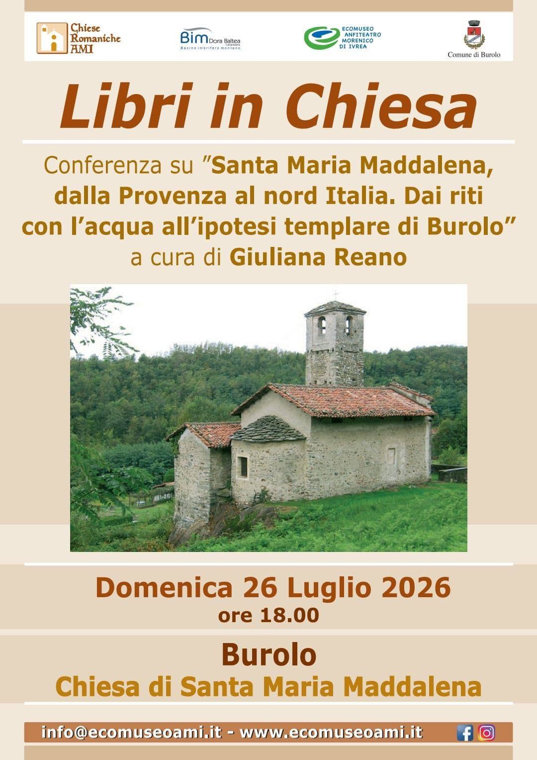 Libri in Chiesa: Conferenza su Santa Maria Maddalena