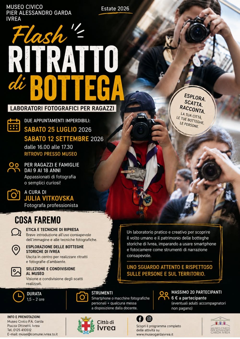 Flash: Ritratto di Bottega - Laboratori Fotografici per Ragazzi