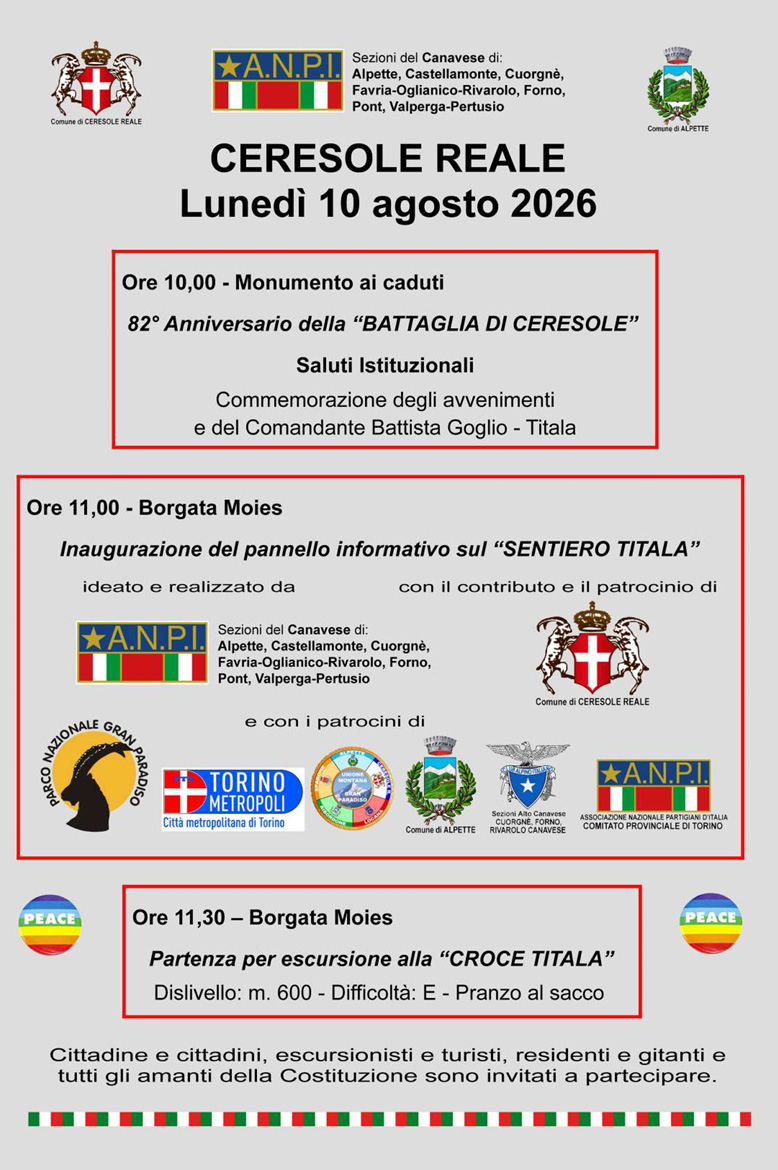 82° Anniversario della Battaglia di Ceresole