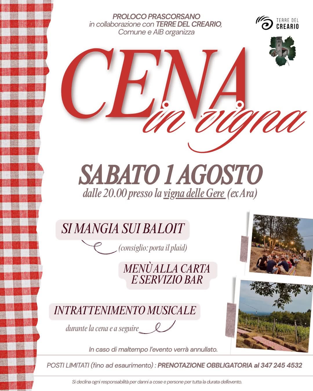 Cena in Vigna 2026