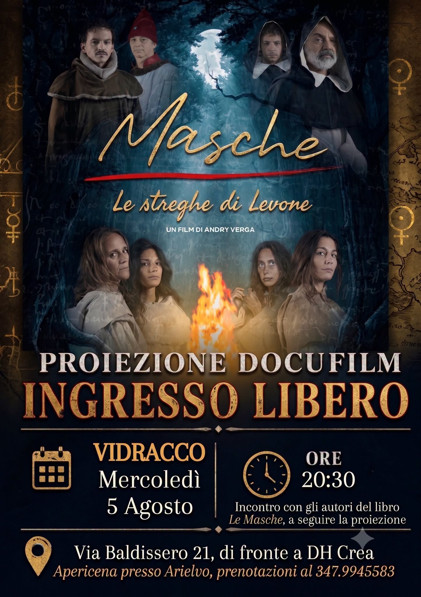 Proiezione del film 'Masche, le streghe di Levone'
