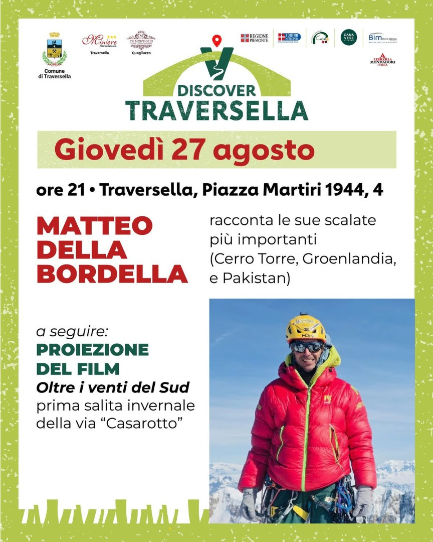 Incontro con l'alpinista Matteo Della Bordella a Traversella