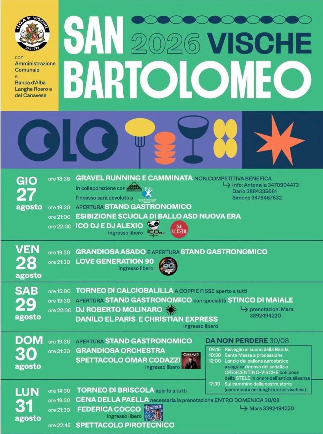 Festa di San Bartolomeo 2026