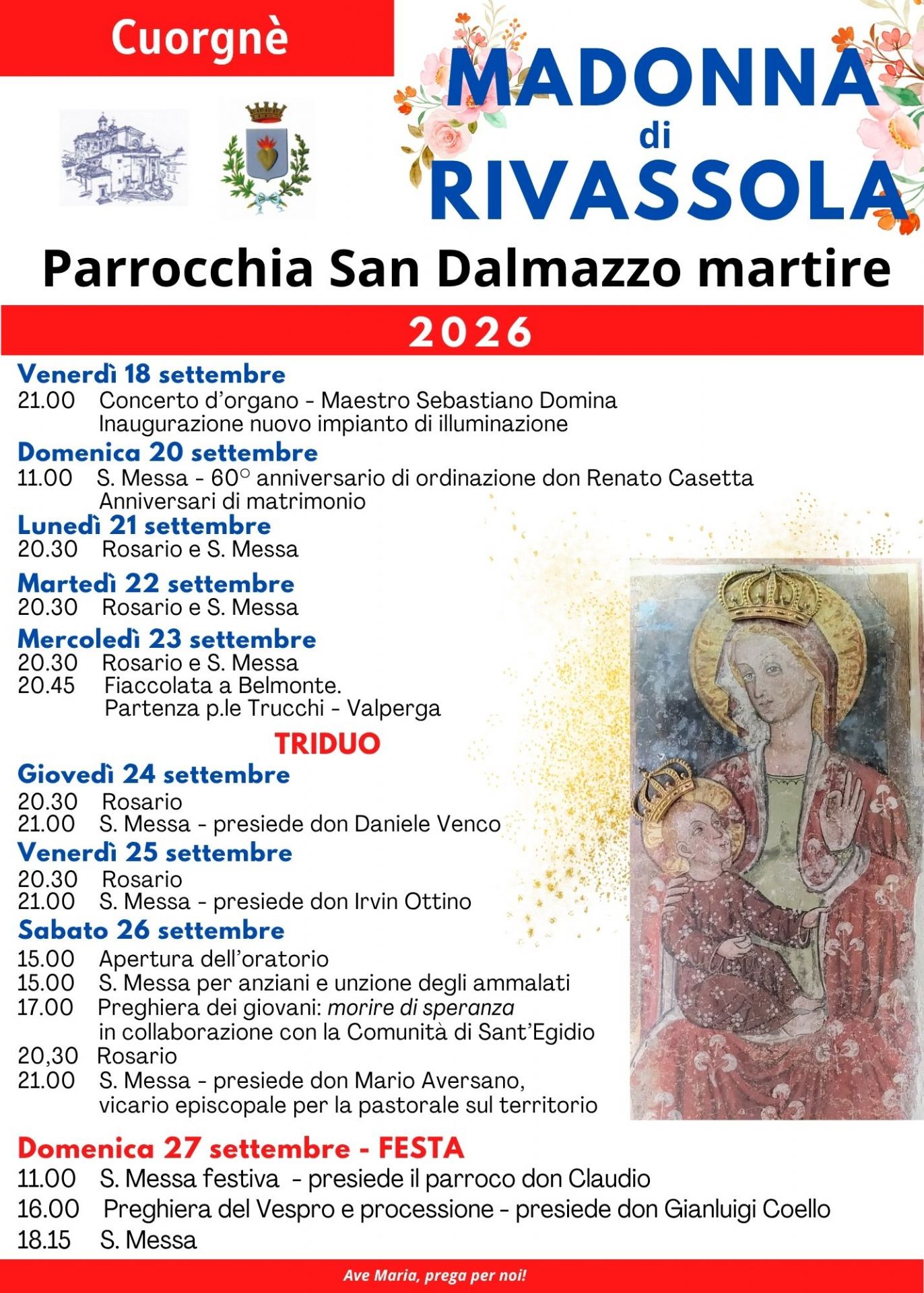 Festività della Madonna di Rivassola 2026