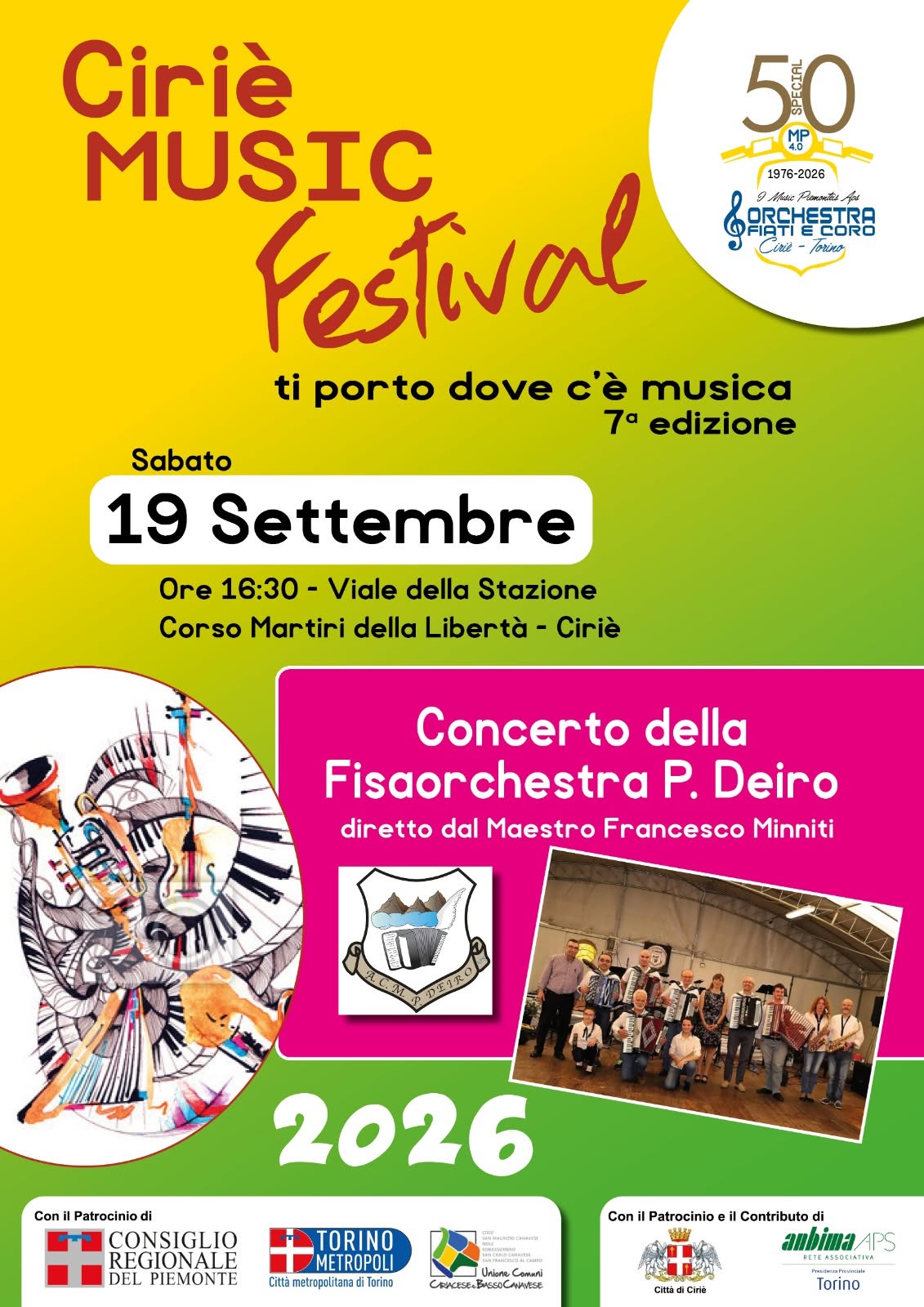 Cirié Music Festival: Concerto della Fisaorchestra P. Deiro